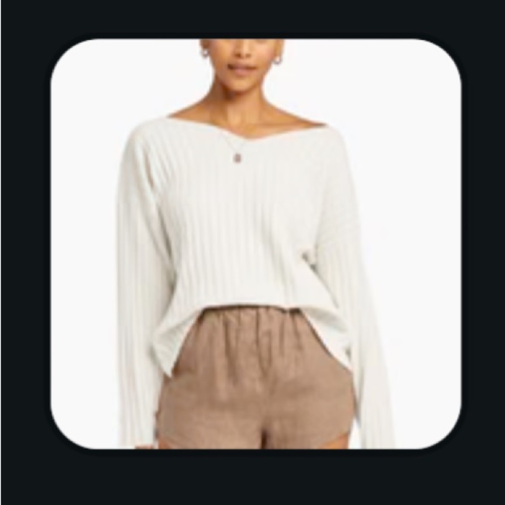 Vitamin A Ventana Recycled Cashmere Vee- Crème